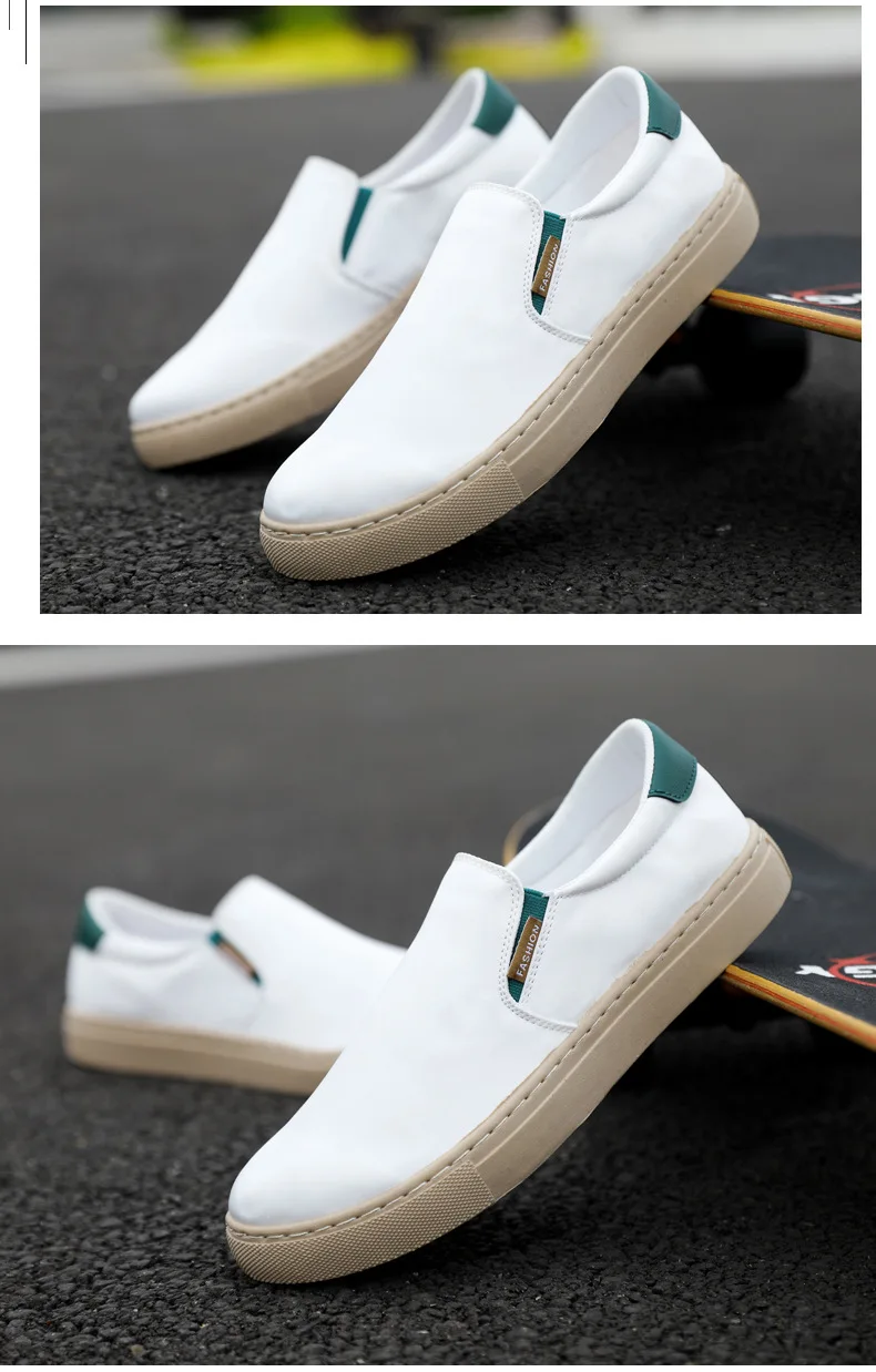 Neue weiße Slip-On-Leinenschuhe für Herren, vulkanisierte Sneakers, Studenten- und Jungen-Loafer, Espadrilles, lässige Herren-Fahr- und Golfschuhe, Größe 47 48. – Detail 13