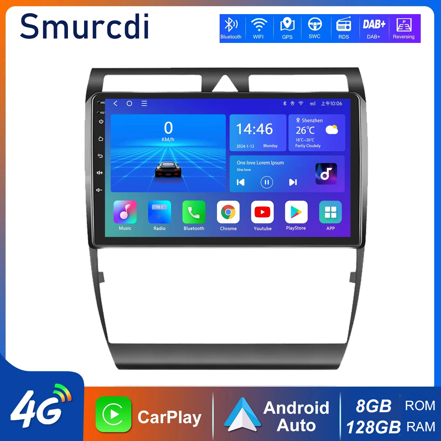 

Android 14 Car Radio for Audi A6 C5 1997-2004 S6 1999 - 2004 RS6 2002 - 2006 Multimedia Player 2Din Carplay Auto Stereo GPS