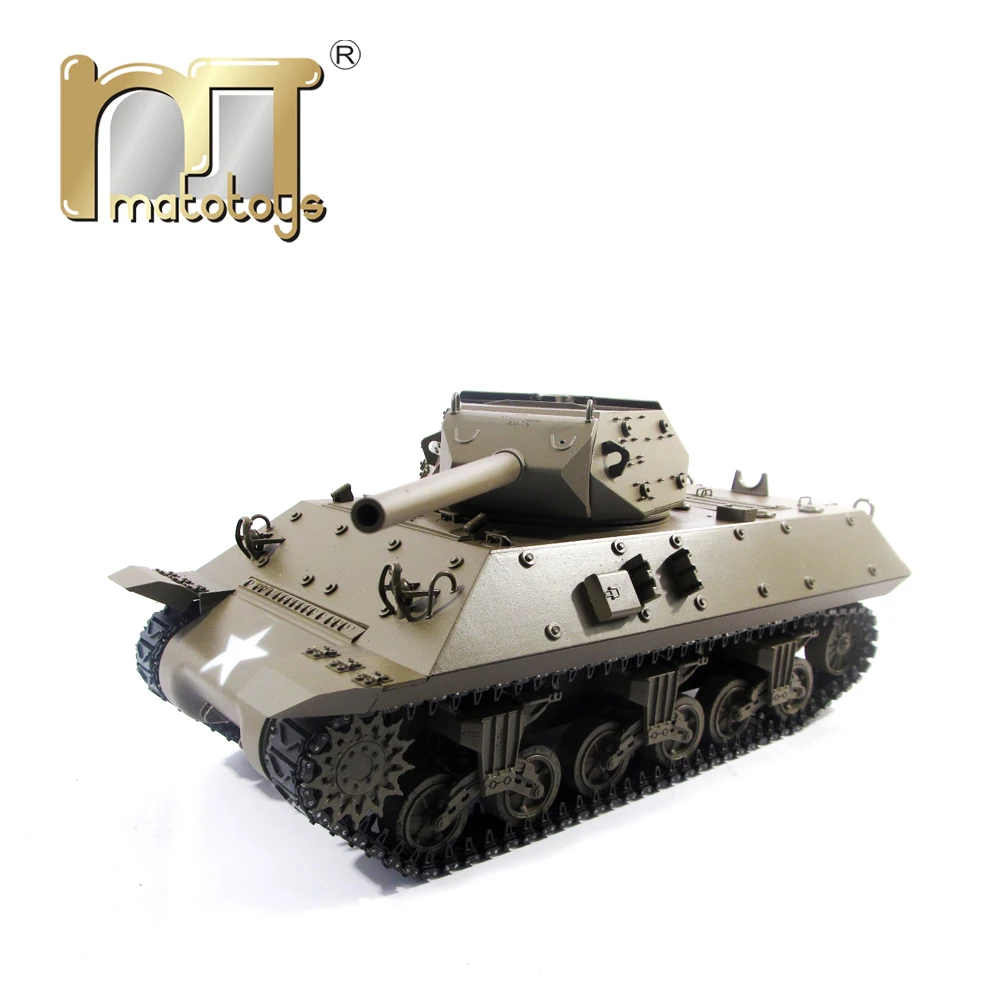 Mato 100% Metal RC Tank M10 Destroyer KIT Army Green Infrared Recoil Static Version Tank Model