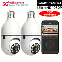 2Pc Ease Life APP-Light Bulb Security Cameras Outdoor Wireless WiFi Camera 5GHz, 360 Degree, E27 Light Socket Screw In Securi