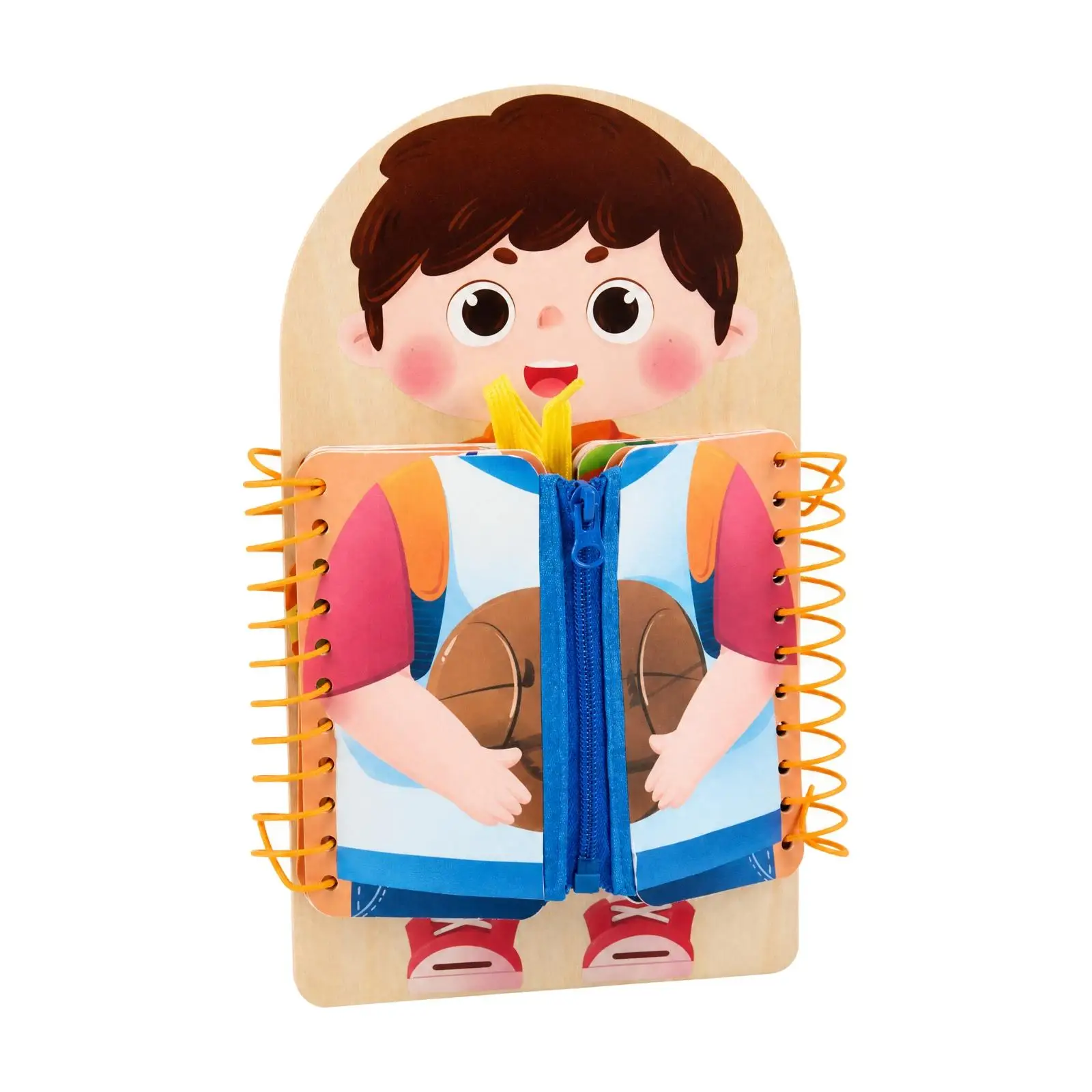 Children's Dressing Activity Board Life Skills Dressing Busy Board Fine Motor Skill Educational Toy Hands-on for Preschoolers