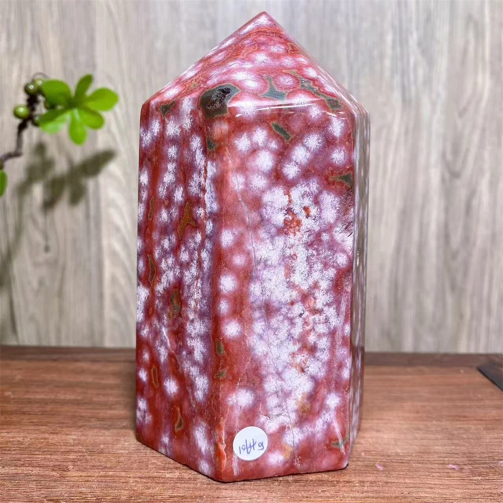 Natural Unique Crystals Big Red Ocean Jasper Towers Tower Energy Ornament Home Decorations Room Decor Gifts