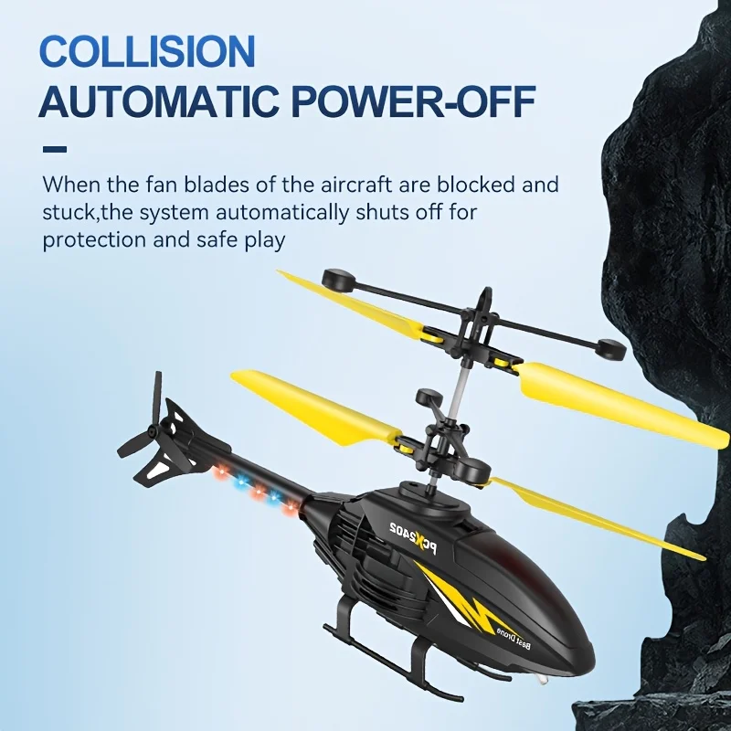 مكافحة الاصطدام طائرات التحكم عن بعد التعريفي أباتشي هليكوبتر ثنائي الوضع التحكم عن بعد معلقة الطائرة بدون طيار LED لعبة مضيئة