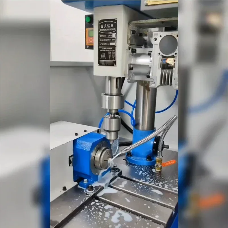 Portable 220v Spindle Type Rotary Pneumatic Clamp Base Collet Small Machine Tool Headstock Spindle Base Quick Clamp