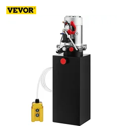 VEVOR-bomba hidráulica de doble acción, depósito de Metal de 10 cuartos, 12V, unidad de potencia