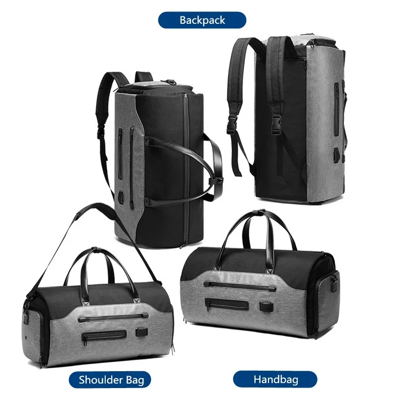 Foldable Travel Duffel Bag Waterproof Lightweight Large Capacity Business Suit Carry Garment Tote for Men