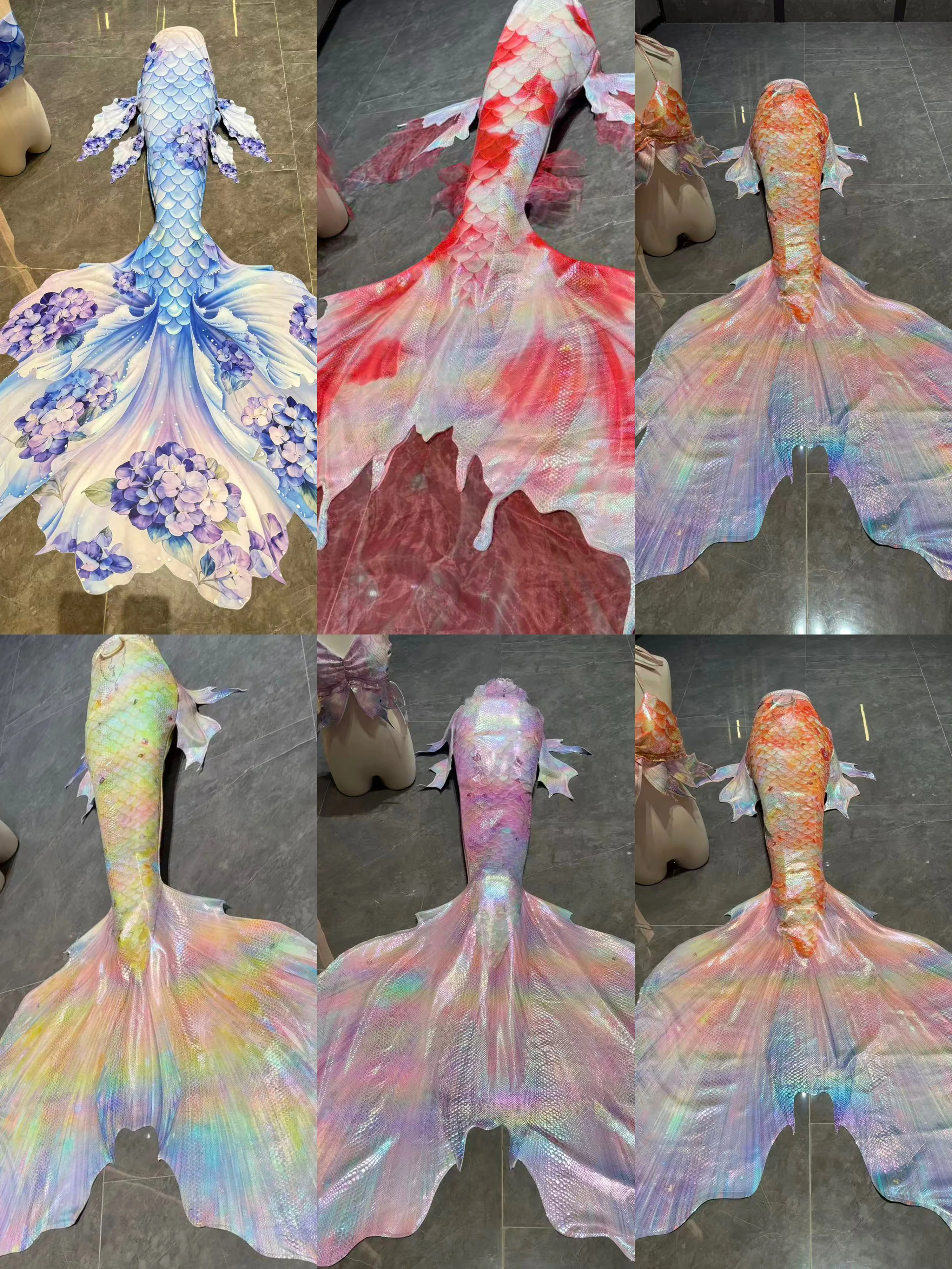 

New Hot Stamping Mermaid Tail Fish Tail Aquarium Performance Suit Swimsuit Shooting Beach Photography Customizable Size