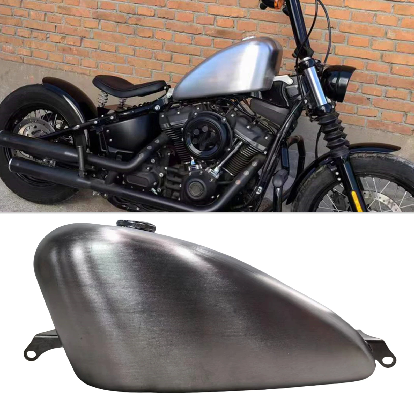 18L Motorcycle Petrol Gas Fuel Tank For Harley Street Bob FXBB 2019-2024