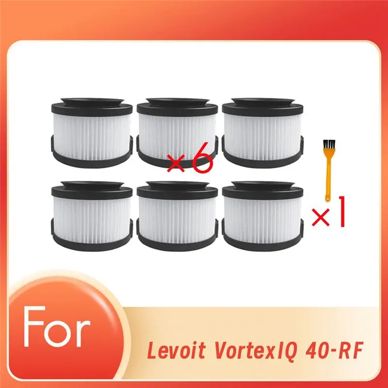 

AEE2-6 Pcs Front Filter With Clean Brush For Levoit Vortexiq 40-Rf Home Cleaner Filter Cleaner Parts Replacement