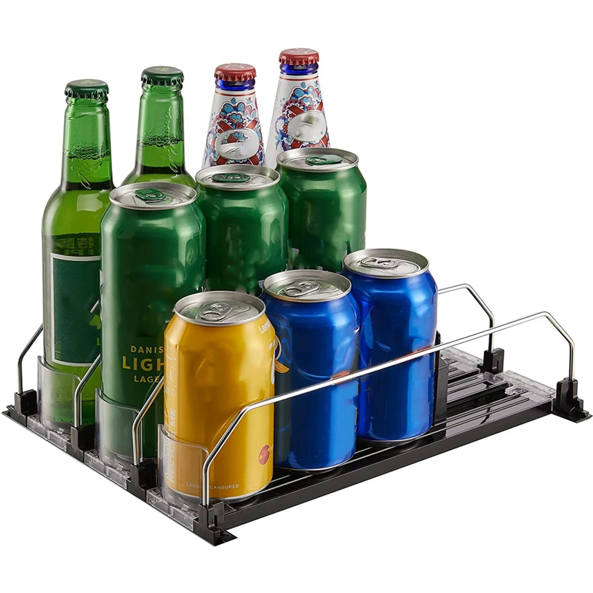 Dispensador de latas de refresco para frigorífico con deslizamiento ajustable: perfecto para refrescos, cervezas y otras bebidas