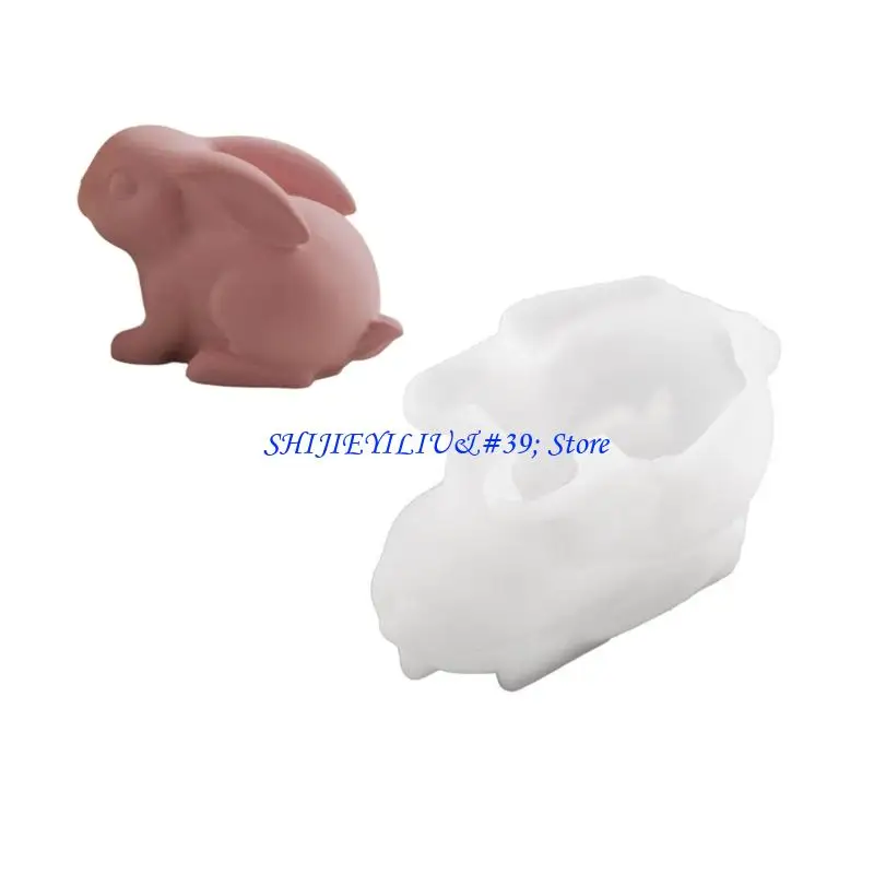 E21F Nonstick Easy Cleaning Rabbit Shaped Mold Silicone Texture Perfect for Crafting