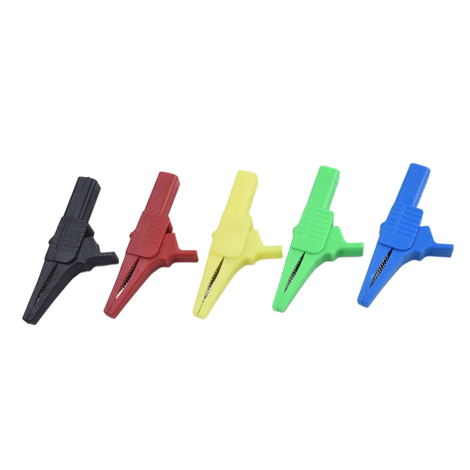Copper Crocodile Clips Set of 5 for Multimeter Testing with 4mm Banana Socket 1000V 32A Electrical Clamp with Insulated Grip