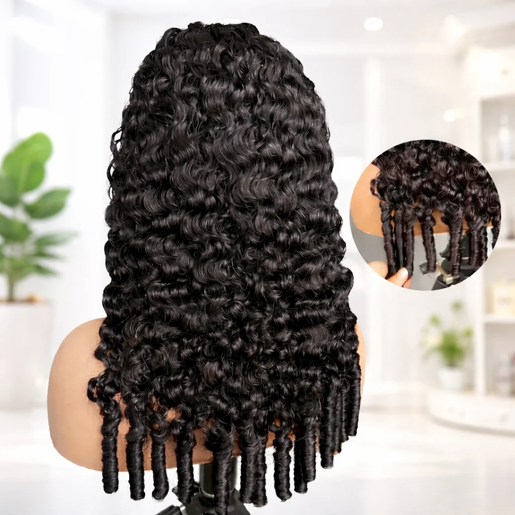 

Burmese Curly Glueless Wig Human Hair 13x6 HD Lace Front Wig Pre Plucked Natural Hairline For Black Women 250 Density