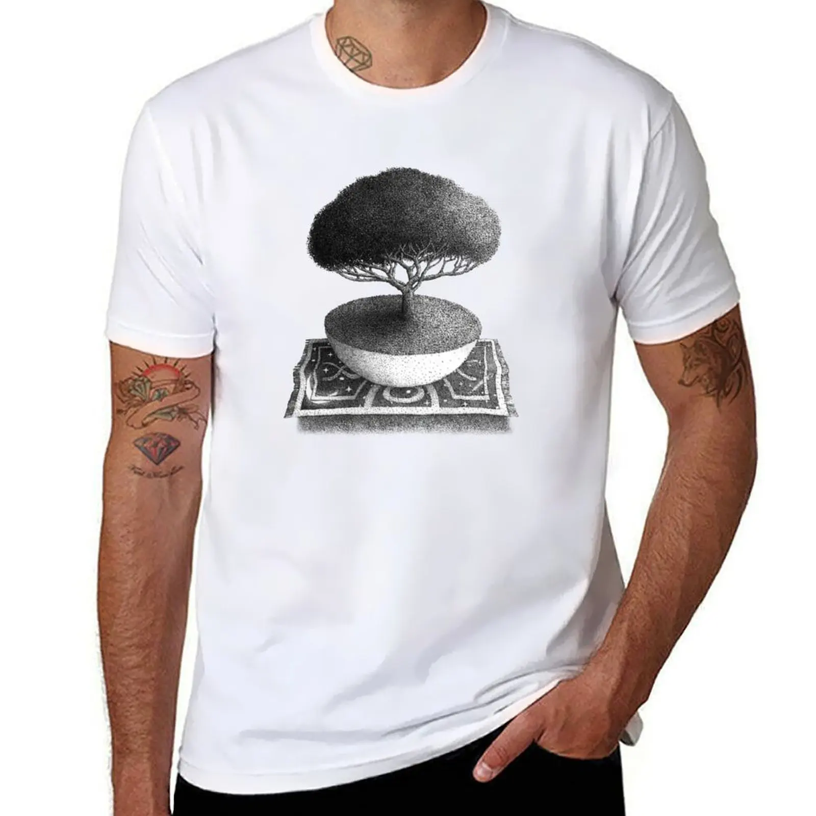 

Celestial Tree Rug T-Shirt black cotton t-shirt plain for man package man t shirts cotton T-Shirt