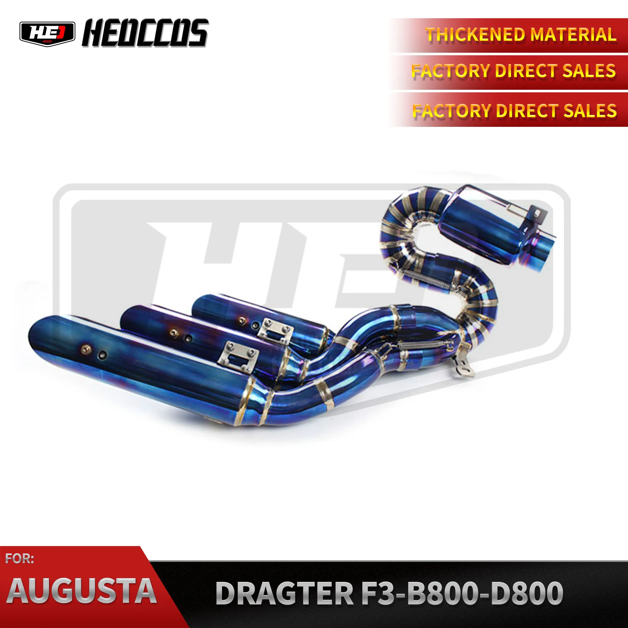 

HEO Moto racing exhaust system Titanium Full Exhaust system For Augusta DRAGTER F3-B800-D800 Exhaust