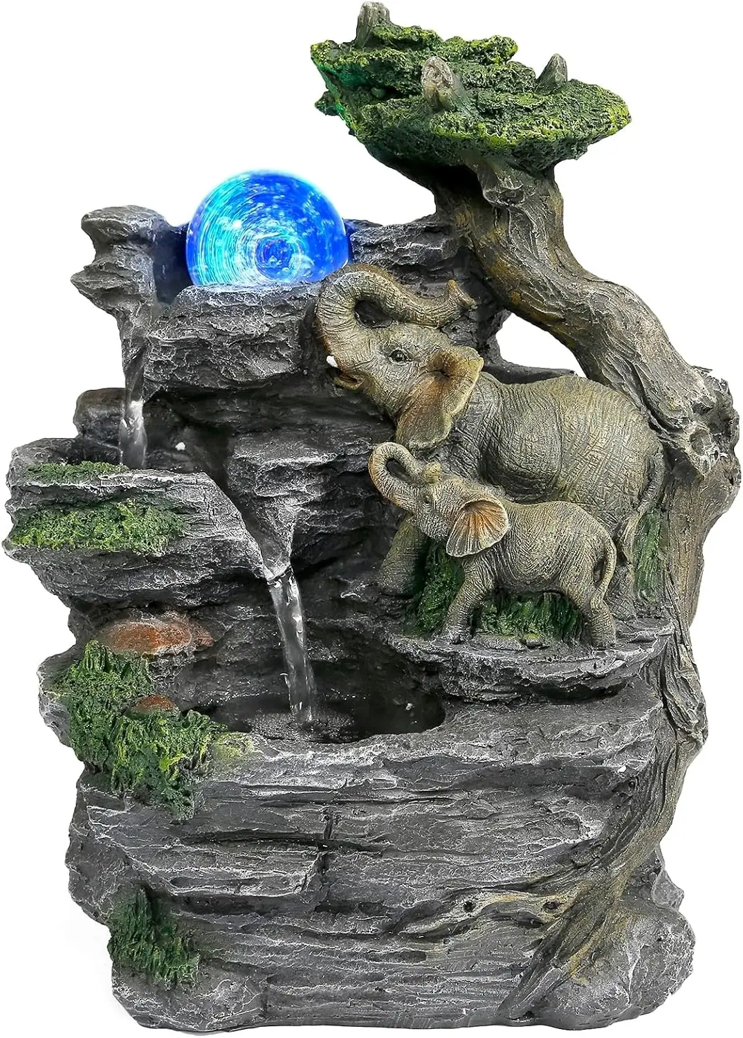 Feng Shui Indoor Water Fountains with Elephant Design and Spinning Ball
