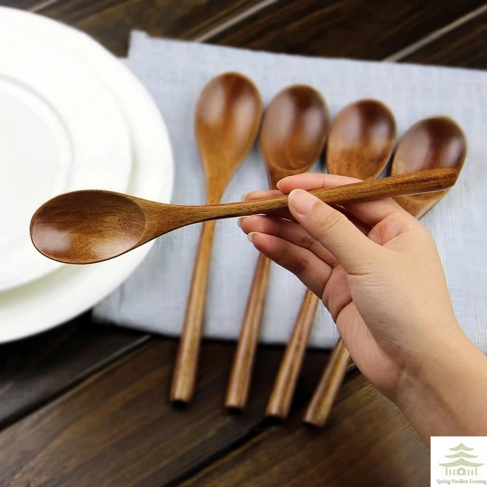 5 Pieces Wooden Spoon Soup Spo - Camping Cooking Tool Set 评论和价格
