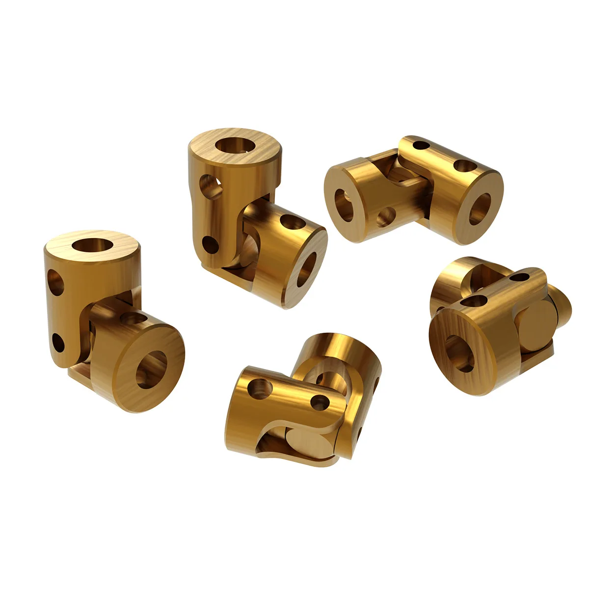 5pc3mmto3mm D7L13 Brass Copper Cardan Joint Gimbal Couplings Shaft Motor Connector Universal Joint Rc Boat Car Parts Accessories