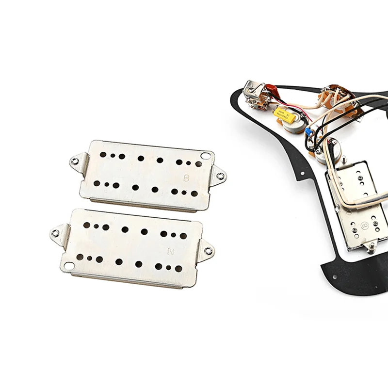 2Pcs Guitar Neck Bridge Humbucker Pickup Base Plate 50mm 52mm Pole Spacings Humbucker Bridge Neck Parts