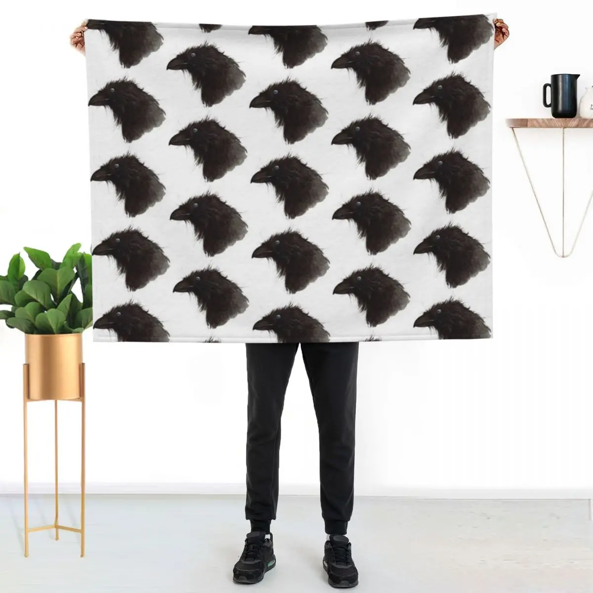 raven - raven bird - crow - bird jackdaw Throw Blanket Luxury St bed plaid Kid'S Bed manga warm for winter Blankets