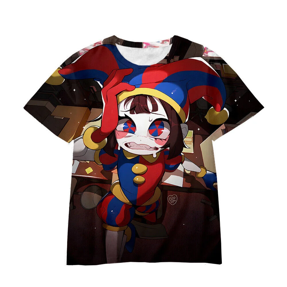 2024 THE AMAZING DIGITAL CIRCUS 3D Printed Tshirt For Men Funny Pomni Caine Magical World Manga Cartoon Women Short Sleeve Top