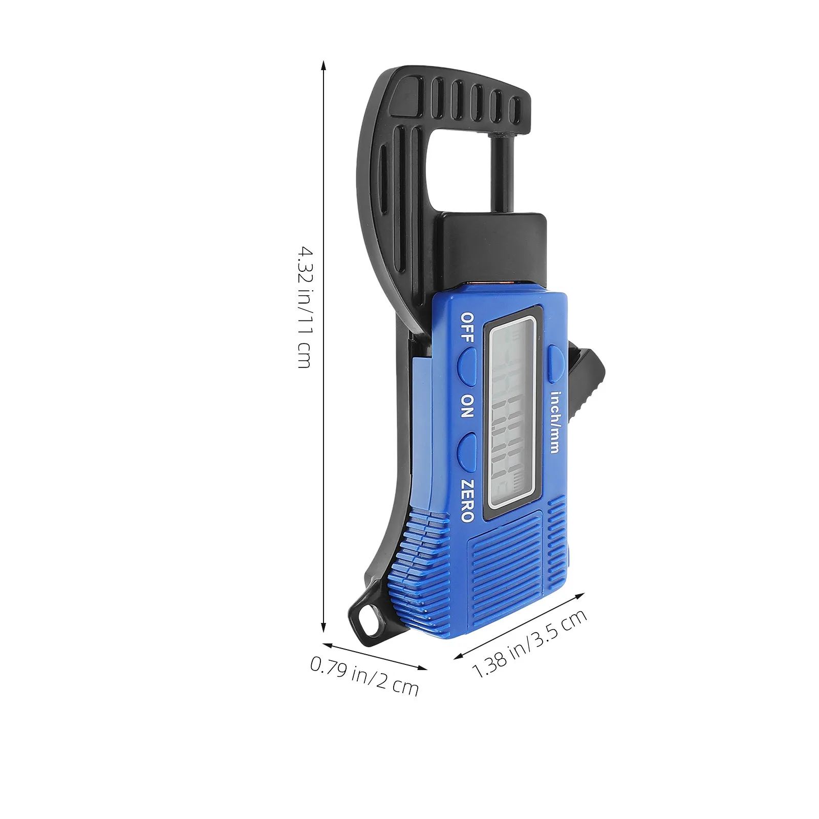Digital Thickness Gauge 0.5 Inch Portable Carbon Fiber Composite LCD Display Suitable for Plastic Paper Film Wire Measurement