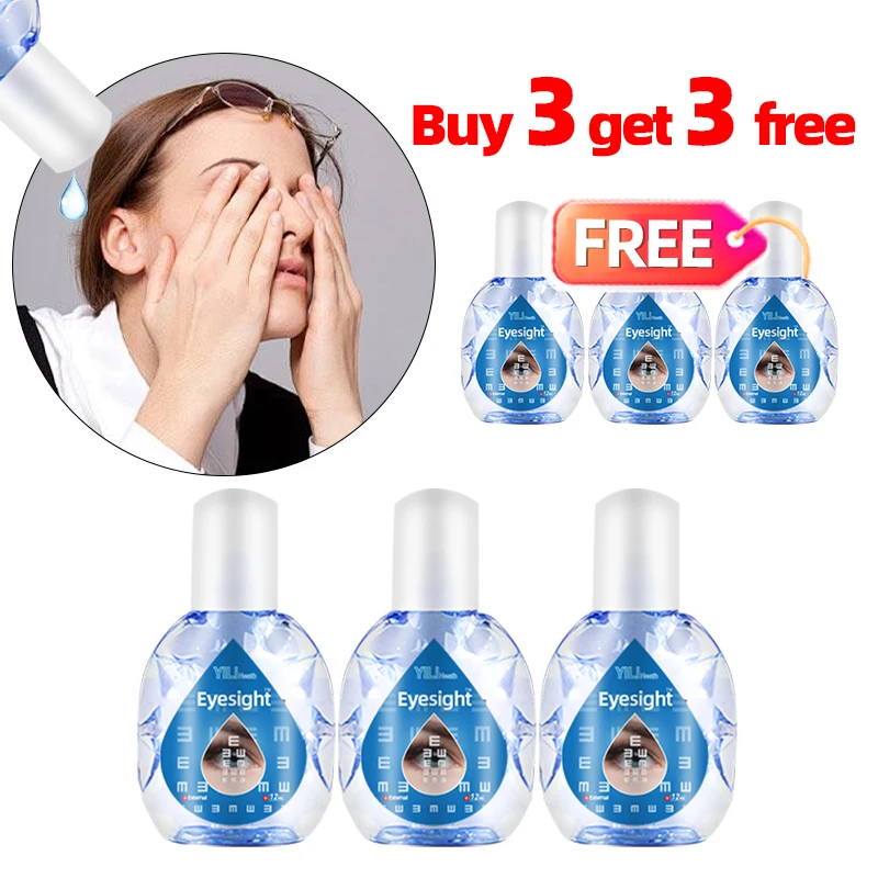 

6Pcs Improve Blurred Vision Eye Drops Relieve Eye Fatigue Dry Itchy Redness Myopia Reversal Eye Moisturizer Cooling Drops