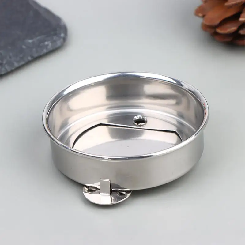 Stainless Steel Mini Alcohol Furnace Ignition Cover With Handle Anti Scalding Windproof Barrier Fuel Fire Extinguishing Cover