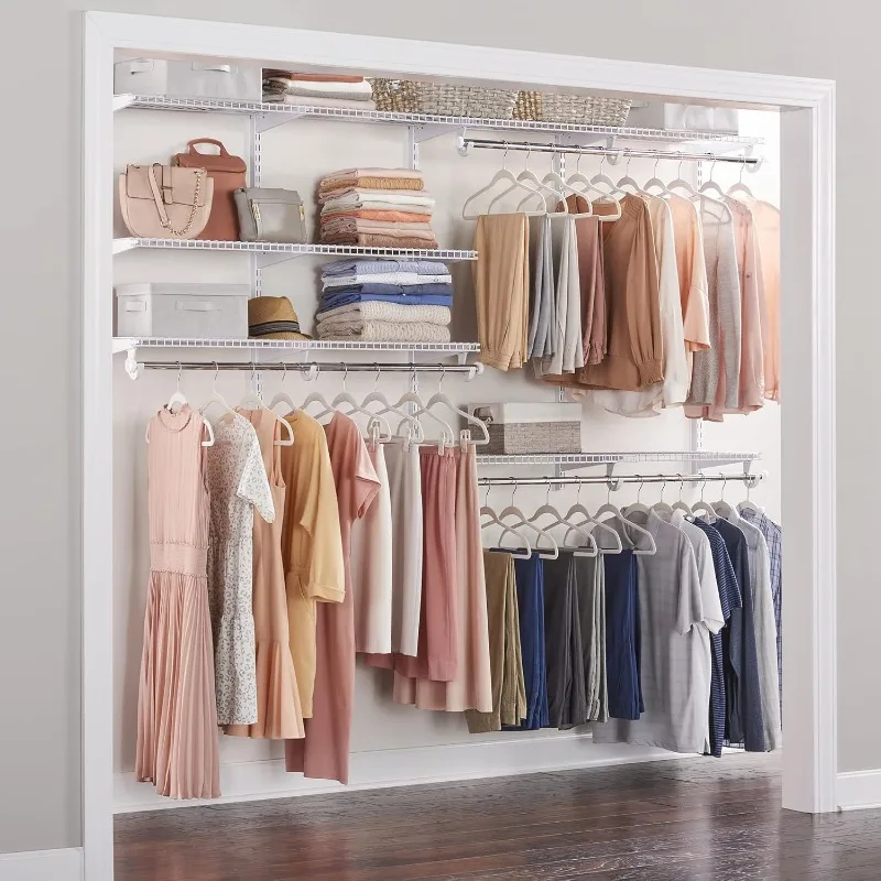 Configurations Custom Closet Deluxe Kit, White, 4-8 Foot, FG3H8900WHT