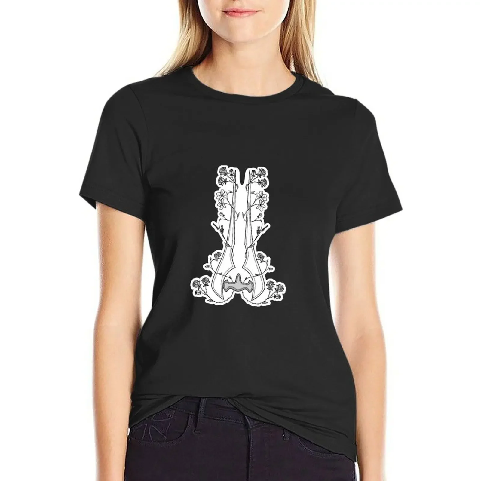 

Flowered Energy Sword T-Shirt oversized quick-drying Blouse sweat funny t shirts for Women