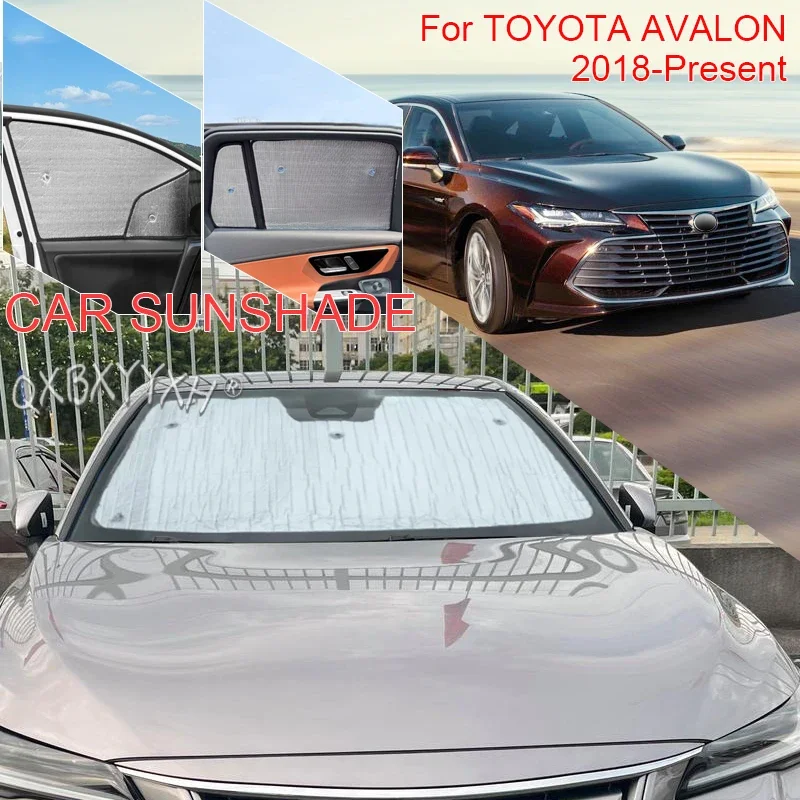 Car Aluminum Foil Foldable Sun Shade Cover For Toyota AVALON 2018-Present Auto UV Heat Insulation Windshield Sunshades Accessory
