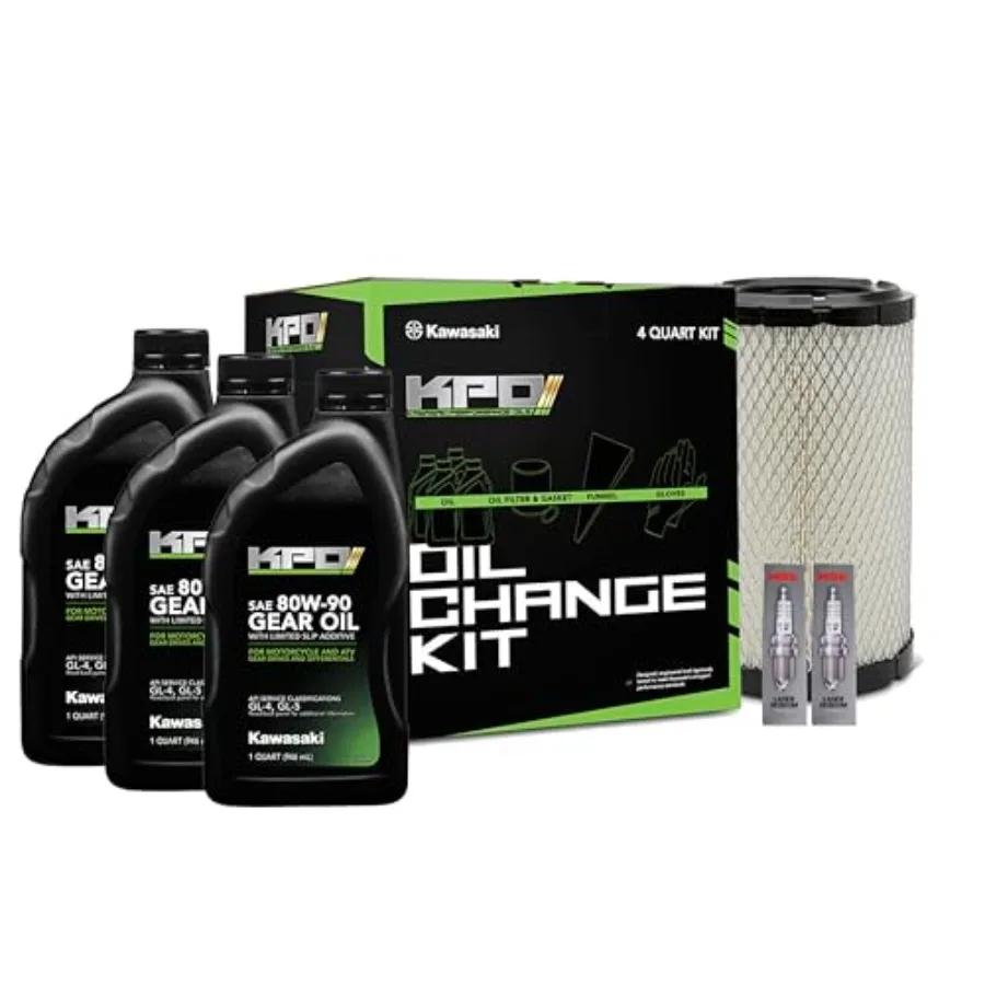 

AWESOMEOFFROAD Oil Change Service Maintenance Kit for Kawasaki Teryx KRX 1000 - Includes Air Filter Drivetrain Fluid and Spark
