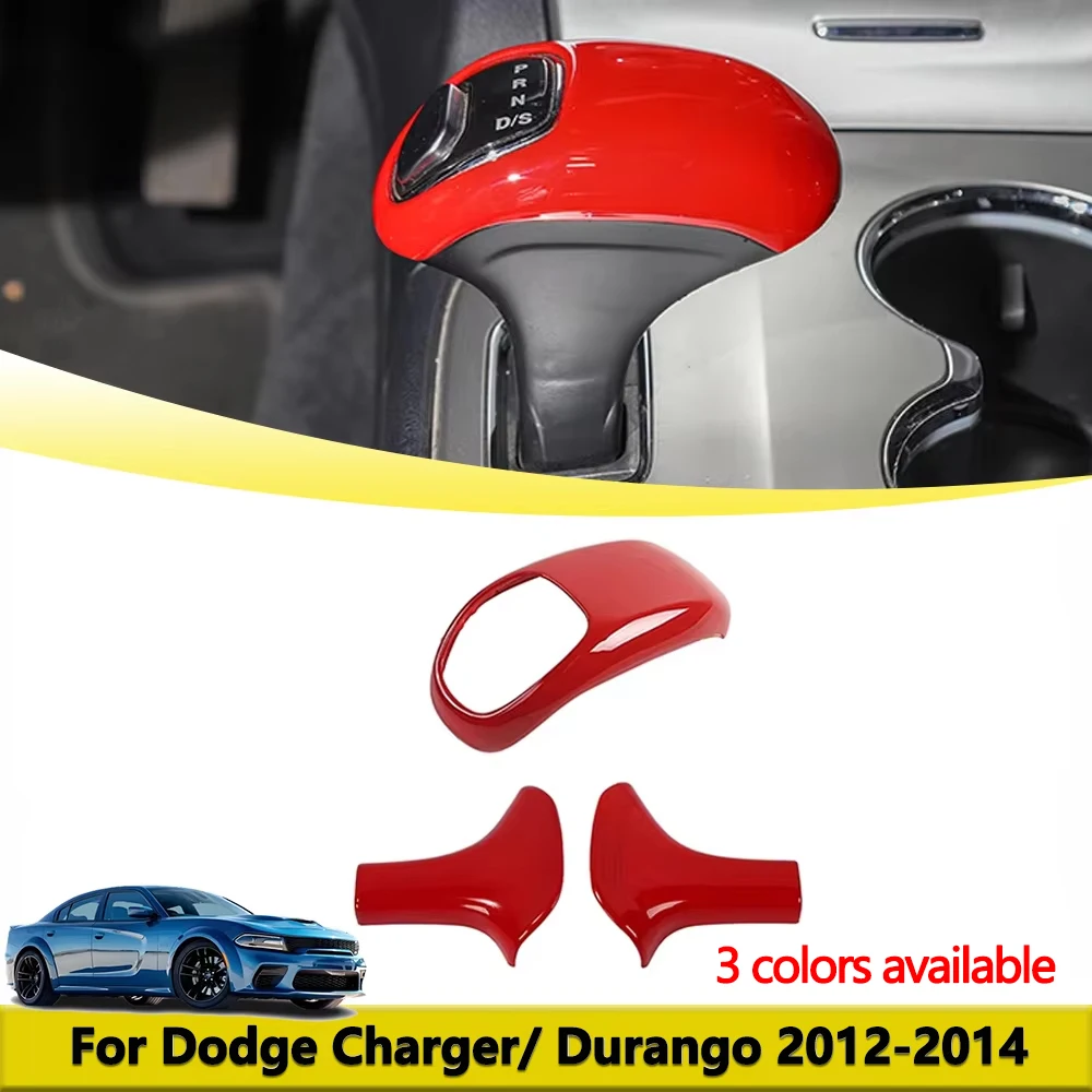 

Center Console Gear Shift Knob Cover For Dodge Charger Durango 2012 2013 2014 Shifter Lever Cover Interior Mouldings Accessories