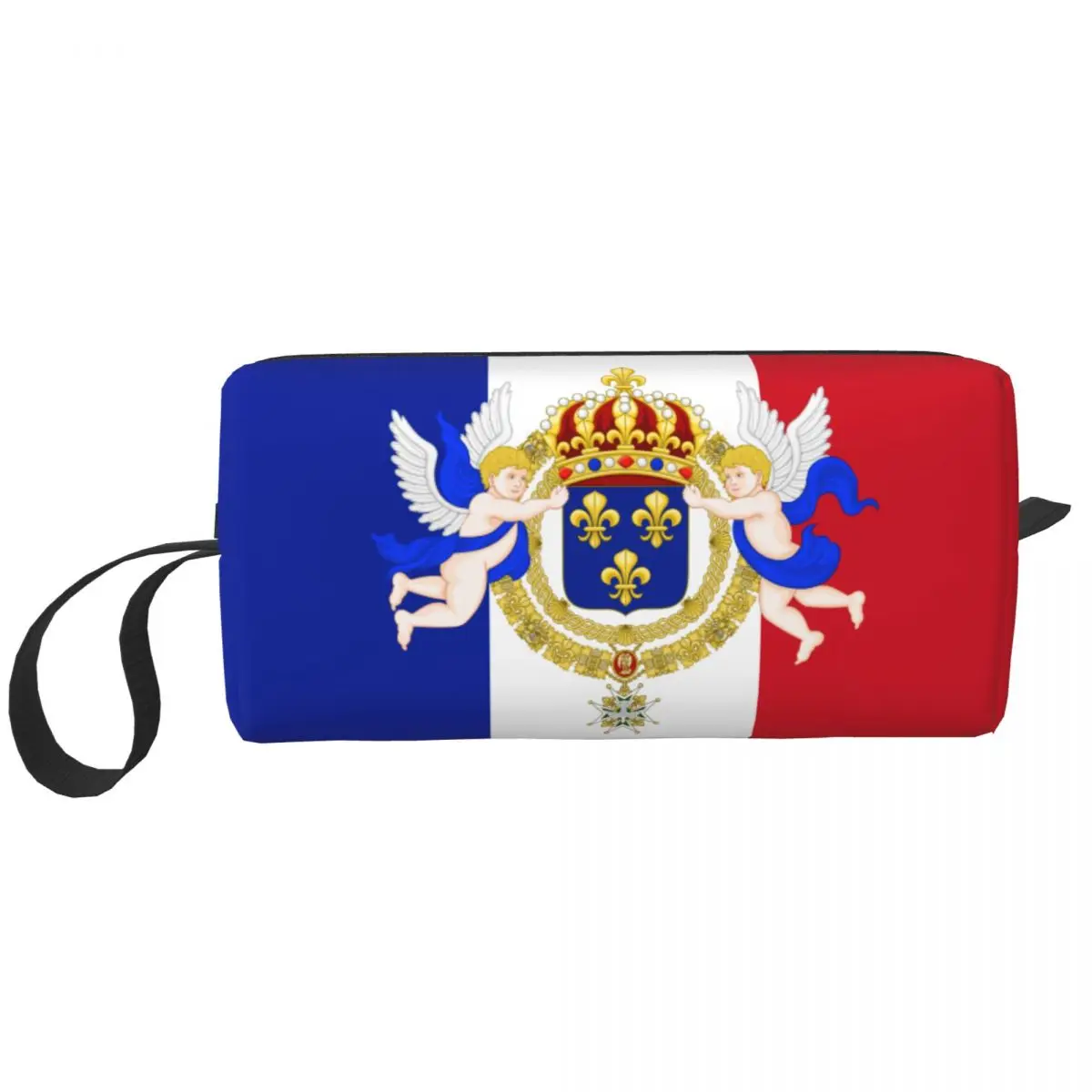 Kingdom Of France Coat Of Arms Cosmetic Bag Women Kawaii French Royal Standard Makeup Case Beauty Storage Toiletry Bags