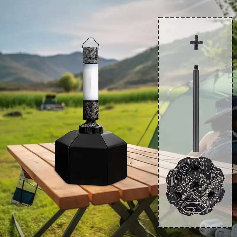 

Camping Tank Cover Base Magnetic Lamp Stand Base Aluminum Alloy Base With Stand For Outdoor Travel Photography Picnic