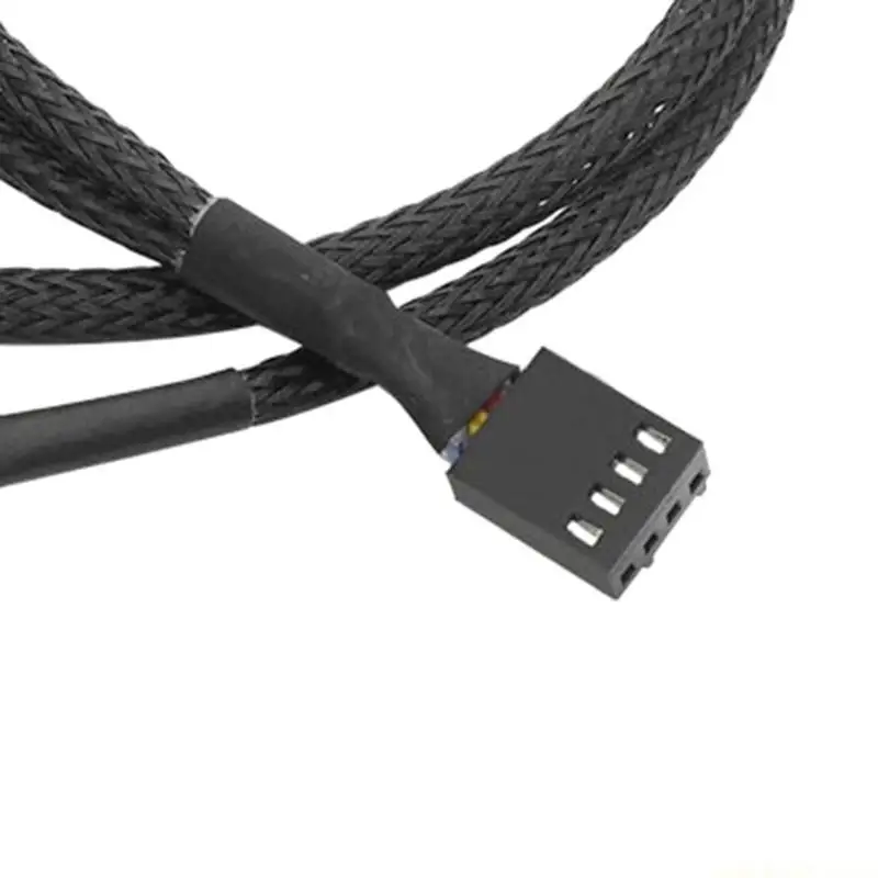 Black 4Pin PWM Fan Cable Cooling 1 To 1/2Ways Splitter Sleeved Extension Cable