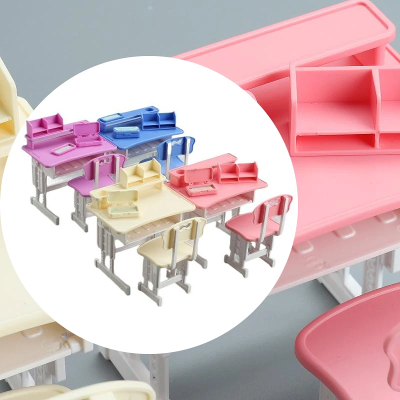 

Simulated 1/12 Scale School Supply Set for Dollhouses, Desk Chair Model