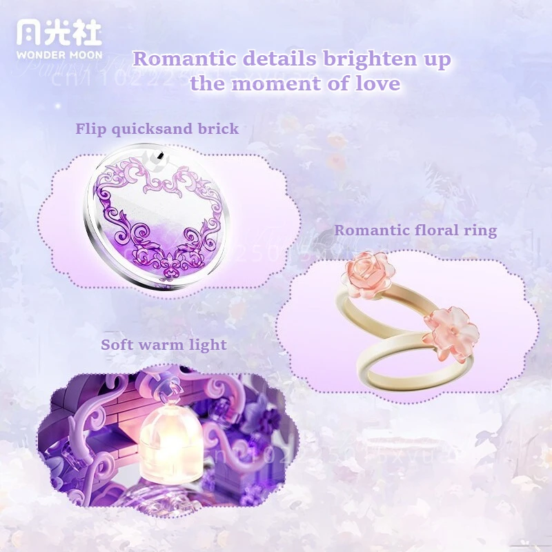 New Wonder Moon Flower Shadow Quicksand Building Blocks Desktop Decoration Small Particles Assembling Model Toys Christmas Gift