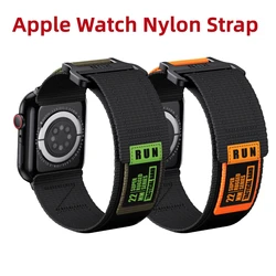 Nylon Band for Apple Watch Strap 45mm 41mm 44mm 40mm 42mm 38mm Adjustable Bracelet iWatch Ultra 49mm Series 3 4 5 SE 678