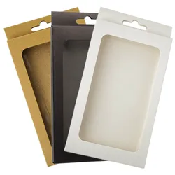 30pcs/lot Cell Phone Case Packing Boxes with Window Hang Hole Gift Box For Wrapping Jewelry Cosmetics 175x105x17mm/175x105x25mm