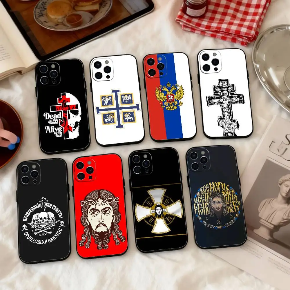 

Russia J-Jesus F-Flag C-Christ Phone Case Silicone Soft For IPhone 17 16 15 14 13 12 11 X XR Plus Pro Max Plus