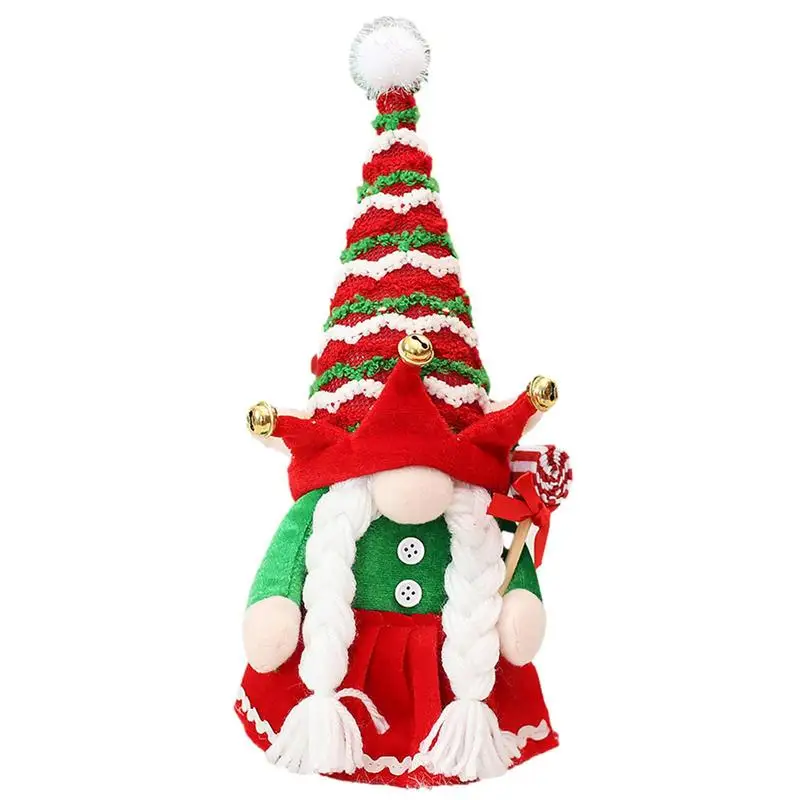 Christmas Gnomes Stuffed Christmas Gnomes Candy Cane Decor Bring Good Luck Exquisite Workmanship Create A Christmas Mood For