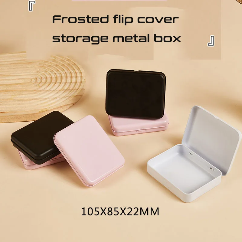 New Small Matte Metal Box Drawer Receive Hairpin Storage Case Rectangular Jewelry Cosmetic Organizer For Fine Packaging Gift Box