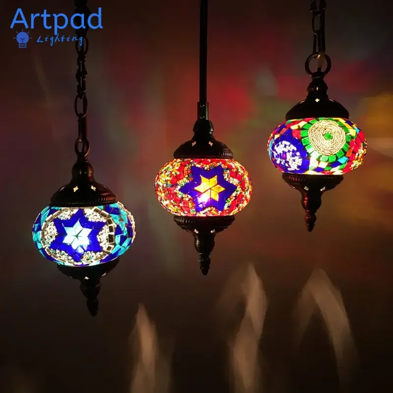 

Artpad 20 Types Turkish Pendant Light Colorul National Characteristic Handmade Chandelier Led for Cafe Shopping Store Bar