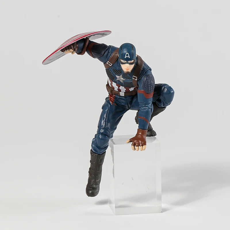 Avengers Captain America Spiderman Iron Man Mark MK 50 Mini PVC Figure Model Toy Collection Doll