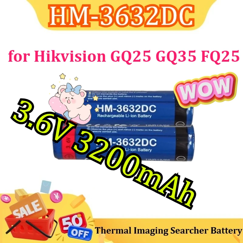 3,6 V 3200mAh nuevo para Hikvision HM-3632DC GQ25 GQ35 FQ25 E21 batería buscador de imágenes térmicas