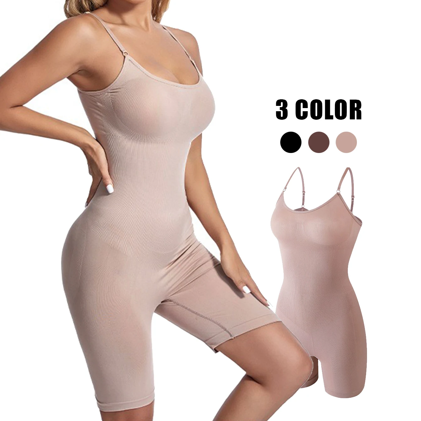 Women Bodysuit Sexy Shapewear Boxer Briefs Tummy Control Full Shaper Slimming Sheath Butt Lifter Thigh Slimmer Abdomen Corset image 2