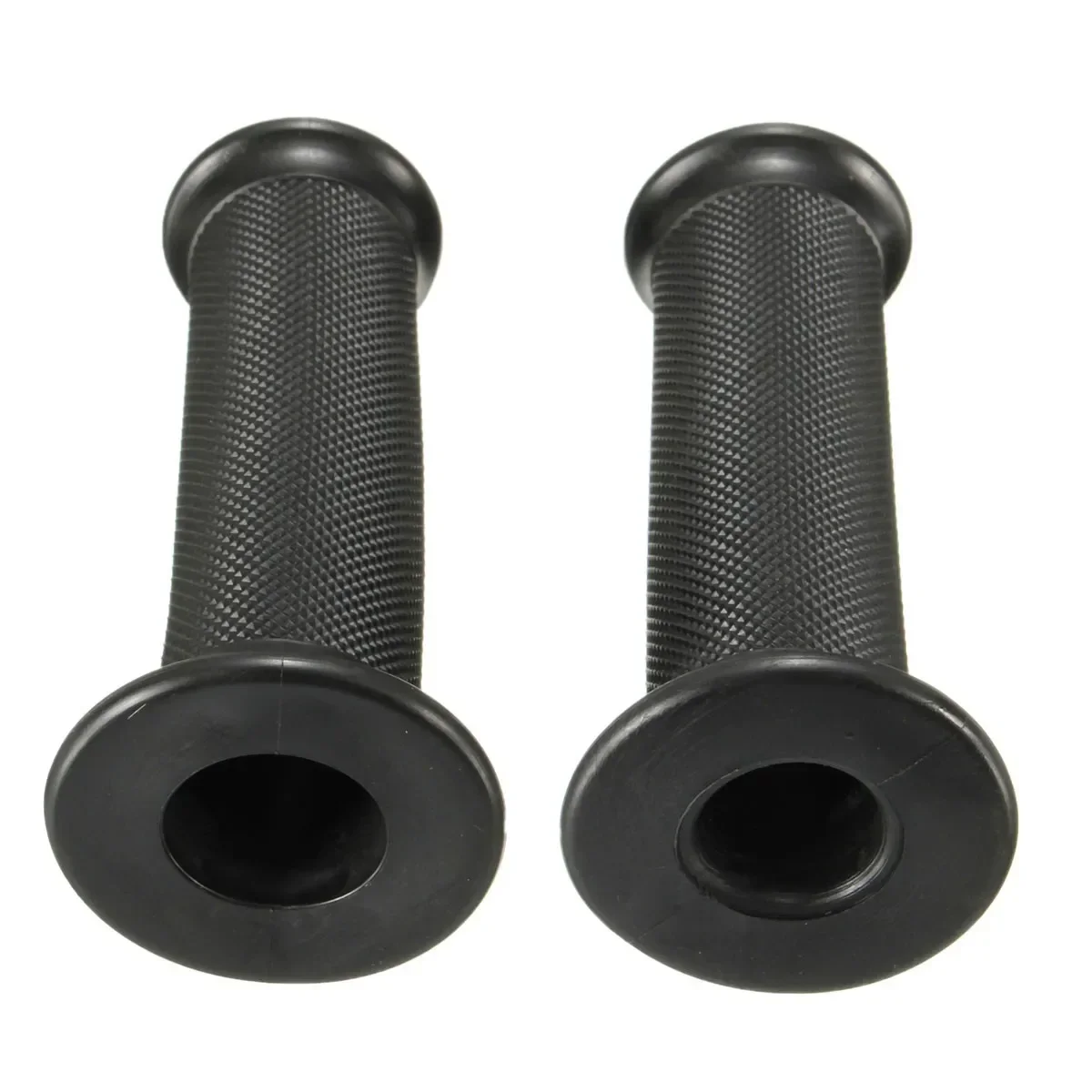 2PCs 22mm Universal Black Rubber Motorcycle Handlebars Hand Grips