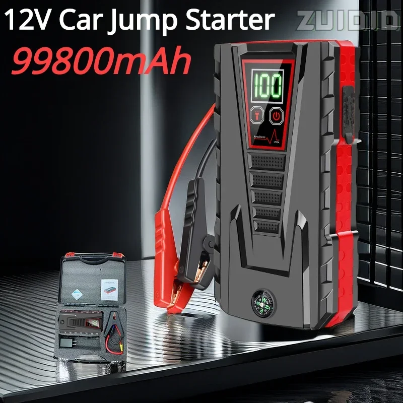 

Portable Car Jump Starter Device 99800mAh 12V Power Bank Booster Jumpstarter For Car Start Powerful Automotive Battery Charger