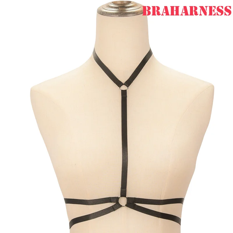 BDSM Lingerie Body Harness Bra for Women Fetish Chest Bondage Bra Cage Sexy Hollow Elastic Goth Pole Dance Bondage Lingerie